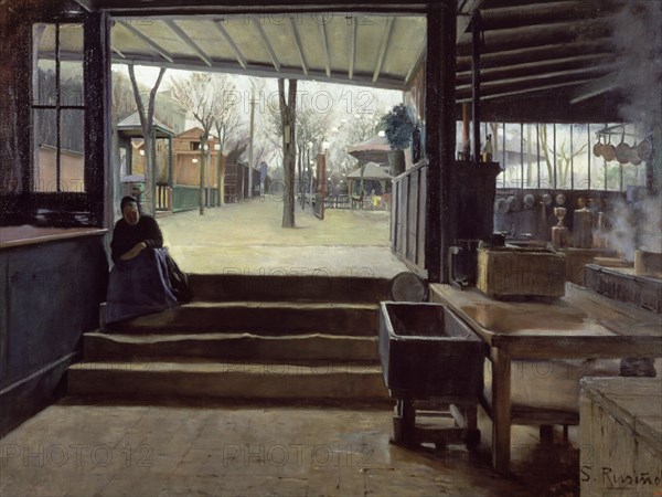RUSIÑOL SANTIAGO 1861/1931
LA COCINA O EL LABORATORIO DEL MOULIN DE LA GALETTE-
BARCELONA, MUSEO