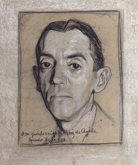 ZULOAGA IGNACIO 1870-1945
RETRATO DE RAMON PEREZ DE AYALA-DIBUJO- GENERACION DE 1914
MADRID,