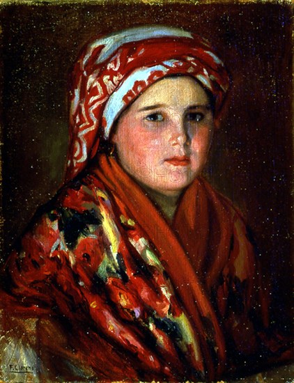 LLORENS FRANCISCO 1874-1948
LA GALEGUIÑA-1910/1920-OLEO/LIENZO-46X36 CM
MADRID, COLECCION
