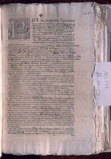 LIBRO-LIMPIEZA DE NOMBRE-REQUISITO PARA ENTRAR A COL MAYORES
SALAMANCA, UNIVERSIDAD