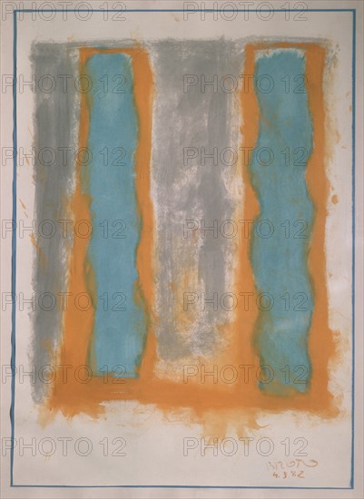 BROTO JOSE MANUEL 1949/
SIN TITULO -80x59,5 CM- GOUACHE - 1982
ALMUÑECAR, BANCO