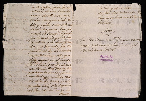 PASO DE NOBLE A CABALLERO EN EL PRINCIPADO DE CATALUÑA-1703-
MADRID, ARCHIVO HISTORICO