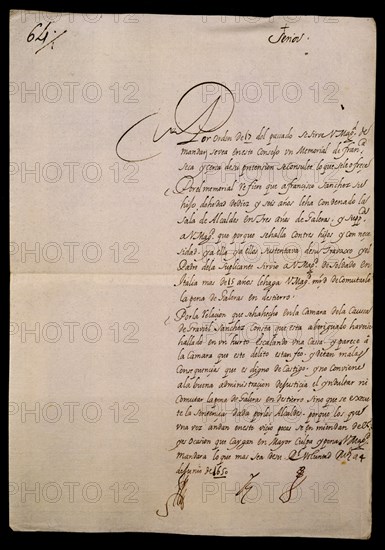 GABRIEL SANCHEZ CONDENADO A GALERAS CONSULTA SU PERDON-1650
MADRID, ARCHIVO HISTORICO