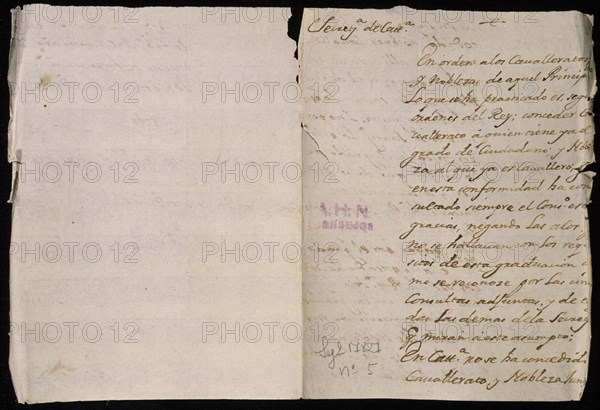 PASO DE NOBLE A CABALLERO EN EL PRINCIPADO DE CATALUÑA-1703
MADRID, ARCHIVO HISTORICO