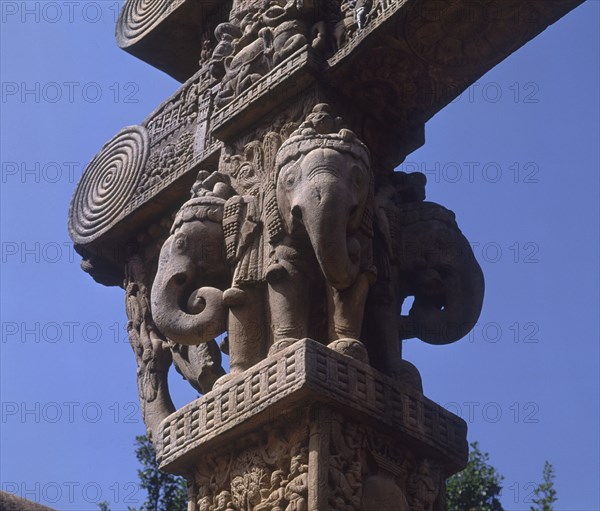 STUPA Nº1-ELEFANTE DOMESTICOS-DET TORANA NORTE(PUERTA)S I AC
SANCHI, STUPA 1
INDIA