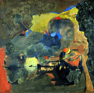 MUÑOZ LUCIO 1929/98
TABLA OCRE, ROJO Y NEGRO-1956-100X100
MADRID, COLECCION