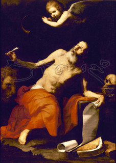 RIBERA JOSE DE 1591/1652
SAN JERONIMO Y EL ANGEL-1626-(DET ANGEL Nº 138023)1,85x1,33M
SAN