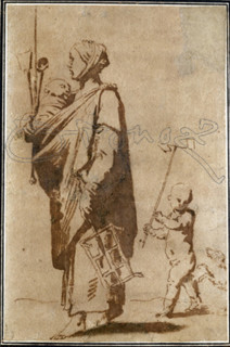 RIBERA JOSE DE 1591/1652
MUJER CON BEBE EN BRAZOS SEGUIDA DE NIÑO Y PERRO-
COLECCION