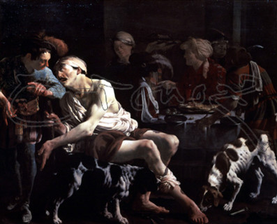 TER BRUGGHEN HENDRIC
EL HOMBRE RICO Y EL POBRE LAZARO-1625-LIENZO 168,2X207,3CM-NºINV