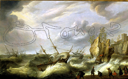 WILLAERTS ISAAC
BARCOS MERCANTES INGLESES Y HOLANDESES EN UN NAUFRAGIO-1646-TABLA 55X86CM
MADRID,