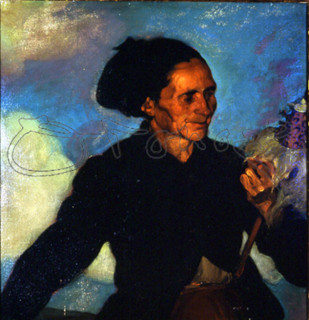 ZULOAGA IGNACIO 1870-1945
MUJER HILANDO-1911-O/L-63X65 CM
MADRID, COLECCION