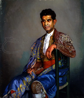 ZULOAGA IGNACIO 1870-1945
(TORERO CON TRAJE DE LUCES SENTADO EN UNA SILLA)
PEDRAZA, COLECCION