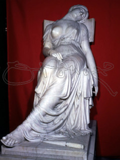 CAMPENY DAMIAN 1771/1855
I-ESCULTURA EN MARMOL-LUCRECIA MORIBUNDA- (DAMA ROMANA DE 510
