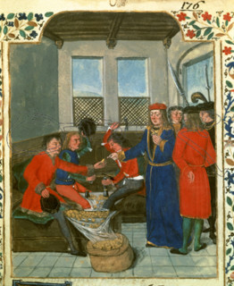 ORESMES NICOLAS
I-MINIATURA"ORIGINE MONETARUM"ACUÑACION DE MONEDAS EN EPOCA DE CARLOS