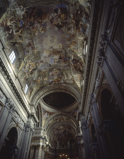 GRASSI ORAZIO
INTERIOR-BOVEDAS CON FRESCOS DE ANDREA DE POZZO(ACABADOS 1694)
ROMA, IGLESIA DE SAN