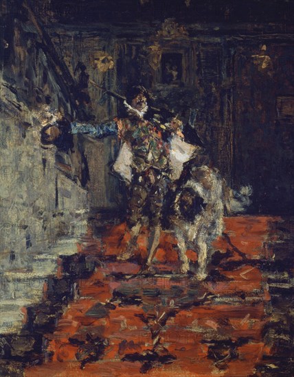 FORTUNY MARIANO 1838-1874
DETALLE DE "LA ESCALERA DE LA CASA DE PILATOS EN SEVILLA" 1870
HABANA