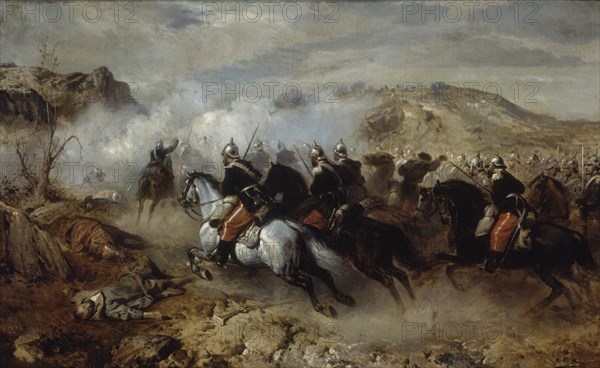 BALACA Y CANSECO RICARDO
LA BATALLA DE LOS CASTILLEJOS-DICIEMBRE 1859-OLEO LIENZO,64,2x101