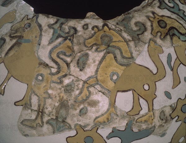 ORZA-FRAGMENTO DE CUERDA SECA, CON LEONES Y AVES-EPOCA ALMOHADE S XII-XIII
MALAGA, MUSEO