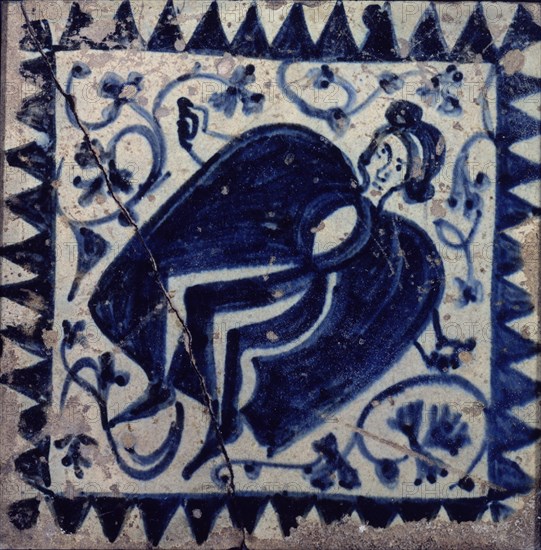 AZULEJO MANISES S XV-DECORADO CON DIENTES DE SIENA-ARLEQUIN
MADRID, INSTITUTO VALENCIA DE DON