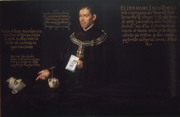 ANONIMO ESPAÑOL
HERMANO LUCAS TEXERO ANTE CADAVER DEL VENERABLE P.BERNARDINO DE