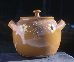 "OLLA" VIDRIADA CON DECORACION VEGETAL - S XX ARTE POPULAR
PRIEGO, COLECCION