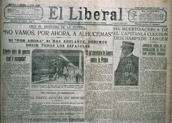 PERIODICO"EL LIBERAL"POLITICA SOBRE MARRUECOS-AGOSTO DE 1923

This image is not downloadable.