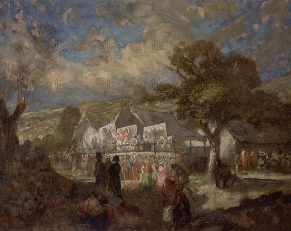 ANONIMO SIGLO XIX
EN LA FERIA-MEDIADOS S XIX-FRANCIA-PINTURA COSTUMBRISTA
MADRID, BANCO