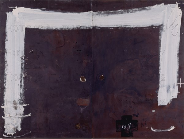 TAPIES ANTONI 1923-
DIPTICO Nº9 - " LLINDA BLANCA "
MADRID, PALACIO MONCLOA
MADRID
