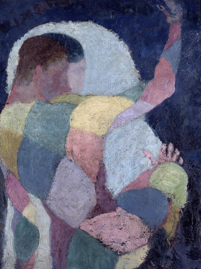 COSSIO PANCHO FRANCISCO 1884/1970
ARLEQUIN Y PIERROT 1921-OLEO/LIENZO 90,5X69,5 CM
MALAGA,