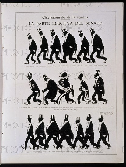 CHISTE SOBRE LA PARTE ELECTIVA DEL SENADO 1923-CAMARA ALTA-HUMOR GRAFICO
MADRID, BIBLIOTECA