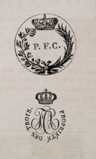 Ex-libris d'un ouvrage appartenant à Charles de Bourbon