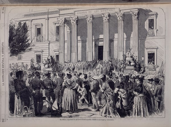 PELLICER Y RICO
GRABADO-APERTURA DE CORTES CONSTITUYENTES DE LA I REPUBLICA 1873-IL