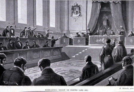 BLANCH F
SESION DEL ESTAMENTO DE PROCERES EN EL CASON BUEN RETIRO 1821
BARCELONA, BIBLIOTECA DE