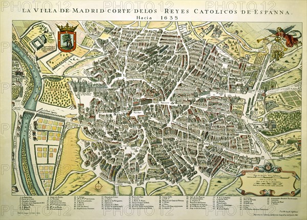 WIT F
PLANO"LA VILLA DE MADRID CORTE DE LOS RR CC DE ESPAÑA HACIA 1635"
MADRID, SERVICIO