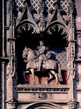 EXTERIOR-ALA NORTE-PORTADA:DET ESCULTURA DE LUIS XII A CABALLO
BLOIS, CASTILLO
FRANCIA

This