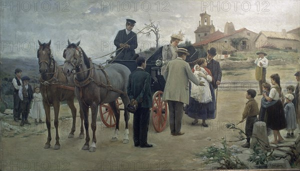SANTAMARIA MARCELIANO 1866/1952
EL PRECIO DE UNA MADRE (A MEJORAR LA RAZA) O/L 138X223 CM-FINES S