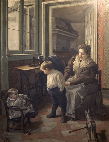 ALONSO LAMBERTO 1863-1927
EL PRIMER PANTALON 1897-O/L 180X140 CM - NºINV 6735
MADRID, CASON