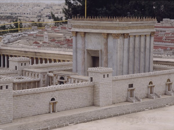 TEMPLO DE HERODES-RECONSTRUCCION REALIZADA DEL 25 AL 13 AC
JERUSALEN, MAQUETA DE