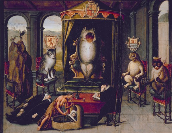 ESCUELA HOLANDESA SIGLO XVII
ALEGORIA DE LA EJECUCION DE JOHAN VAN OLDENBARNEVELT (1547/1619) S