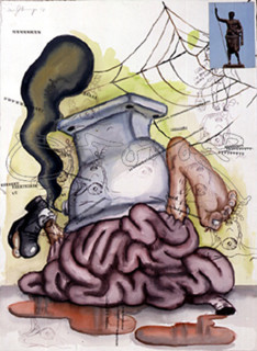 OCAMPO MANUEL 1965-
THE SELF-VENERATING ARTIST HAS NO TIME FOR MONEY, 1998
MADRID, GALERIA