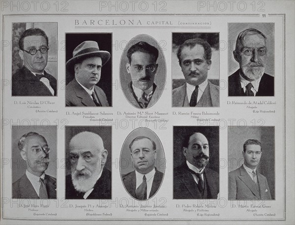 D'OLWER- J RIERA-PI Y ARSUAGA-A SAMBLANCAT-A SBERT-A JIMENEZ- P RAHOLA-R FRANCO-M ESTEVE-R ALADAL