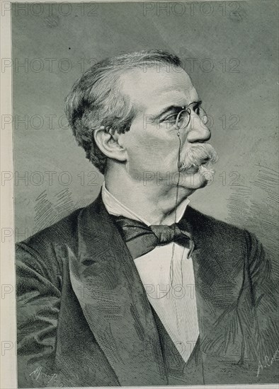 PEREZ ALFREDO
ILUSTRACION ESPAÑOLA/AMERICANA-GRABADO-CANOVAS DEL CASTILLO-PTE MINISTRO Y ATENEO-PG