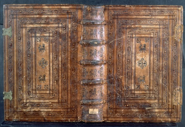 ENCUADERNACION PLATERESCA CON HIERRO DE AGNUS DEI-1569-"SUMMA THEOLOGICA" DE STO. TOMAS DE AQUINO