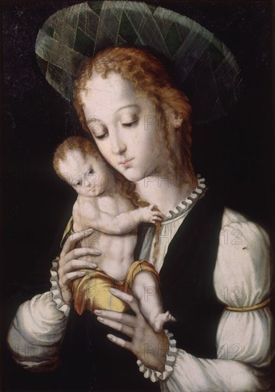 MORALES LUIS DE 1515/1586
VIRGEN DEL SOMBRERETE- O/L
MADRID, COLECCION GONZALO DE