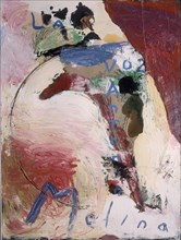 SCHNABEL JULIAN 1951-
LA VOZ DE ANTONIO MOLINA (GREEN PAINTING) - 1992 - OLEO/LONA - 210 X 240