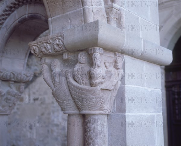 LA PESCA MILAGROSA - CAPITEL DEL CLAUSTRO ROMANICO - S XII
BOTAYA, MONANSTERIO DE SAN JUAN DE LA