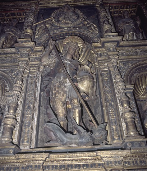 MORLANES GIL (HIJO)/JOLY G
SAN MIGUEL ARCANGEL EN EL RETABLO DE LA CAPILLA DE SAN MIGUEL- 1523-