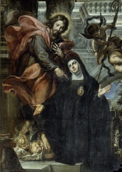 COELLO CLAUDIO 1642/93
LA VISION DE SANTA GERTRUDIS LA MAGNA - S XVII
MADRID, BENEDICTINAS-SAN