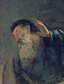 Vélasquez, La tunique de Joseph (détail de Jacob)
