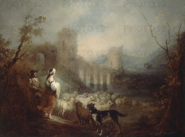 CORTES ANDRES 1810-79
PASTORES CON PERROS - ESCENA DE PASTOREO
MADRID, COLECCION PEREZ